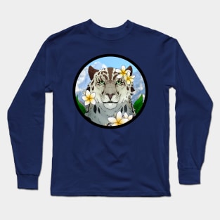 Plumeria Snow Leopard Long Sleeve T-Shirt